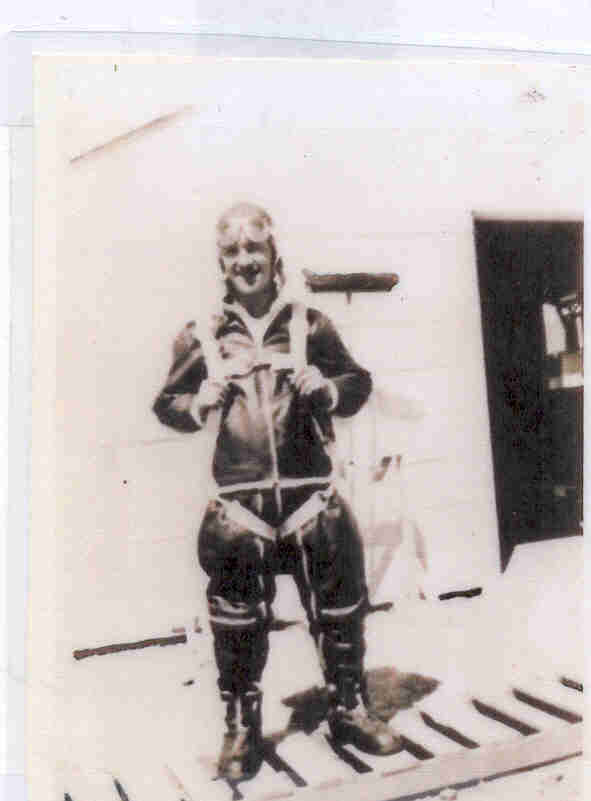 Gene Estle in his flight suit before mission