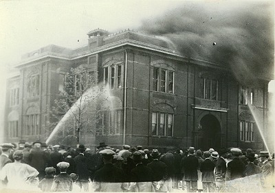 In 1908, Marion\'s High School building was set on fire for the third time, however it was determined that this fire was caused by arson.