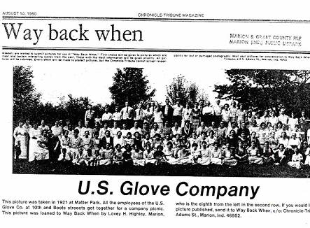 "Remember: Way Back When." Marion Chronicle Tribune 10 Aug. 1980, sec. A: 6.