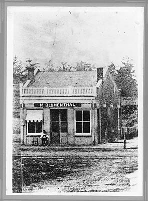 The original M. Blumenthal store, ca. 1860