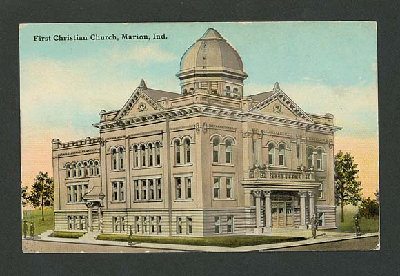 Postcard of First Christian Church on September 12, 1911