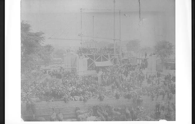 Laying the cornerstone of the third courthouse, 1880