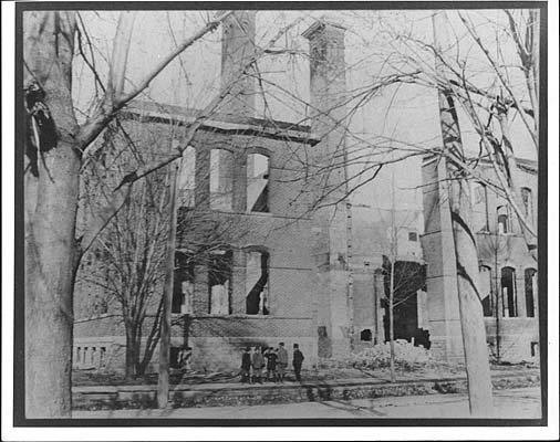 Marion High School after the fire
