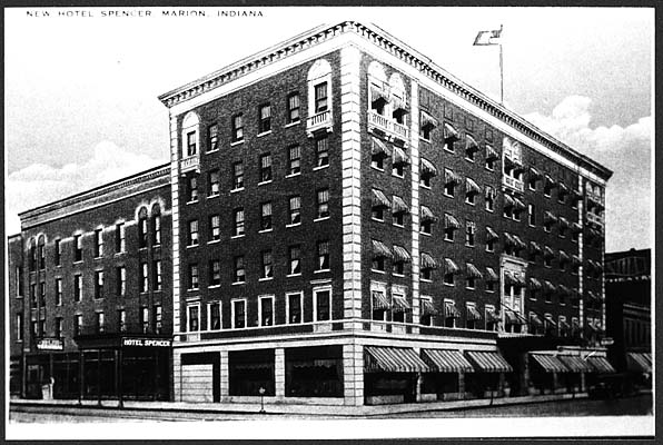 (ca. 1930s) Newly remodeled Spencer Hotel/Hotel Spencer, 6 stories tall