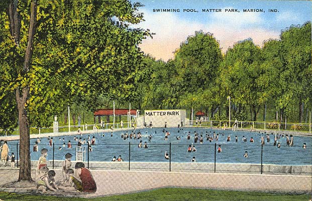 Matter Park Pool at its height, ca. 1950s