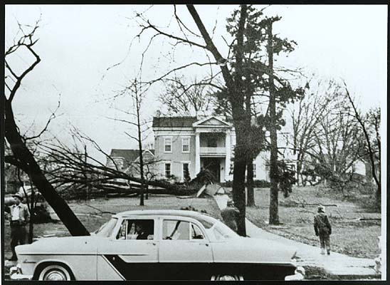Tornado damage in March, 1956