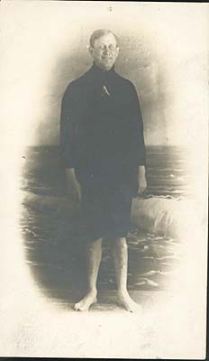 Frank Dilling at the beach in Atlantic City, ca. 1920